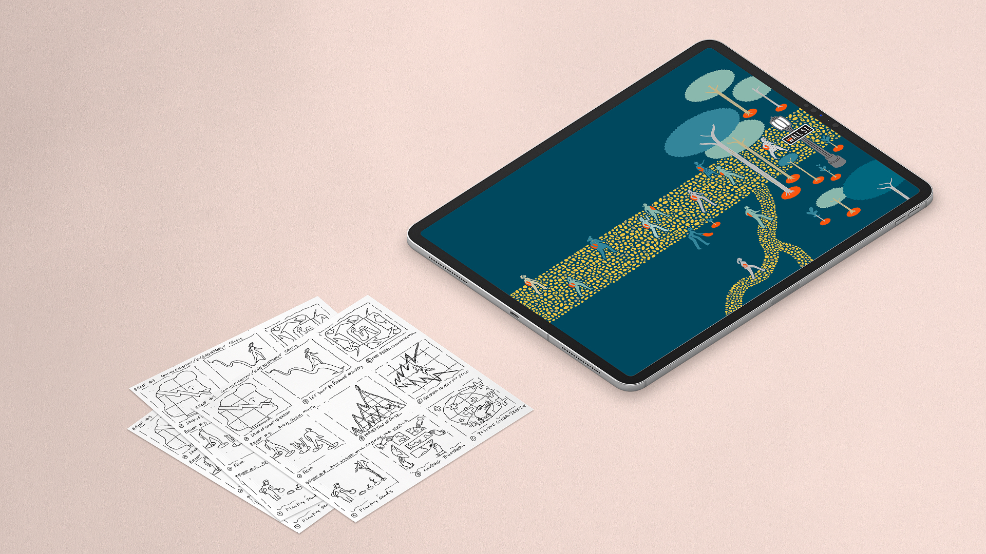 Welcome to AllStreet campaign illustrations