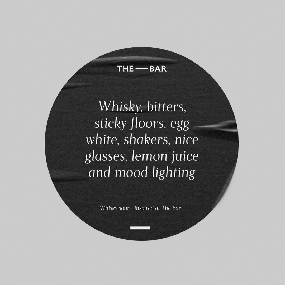 Diageo The Bar experience screen seven